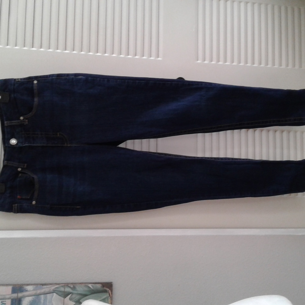 Seven7 Womens Dark Blue Jeans